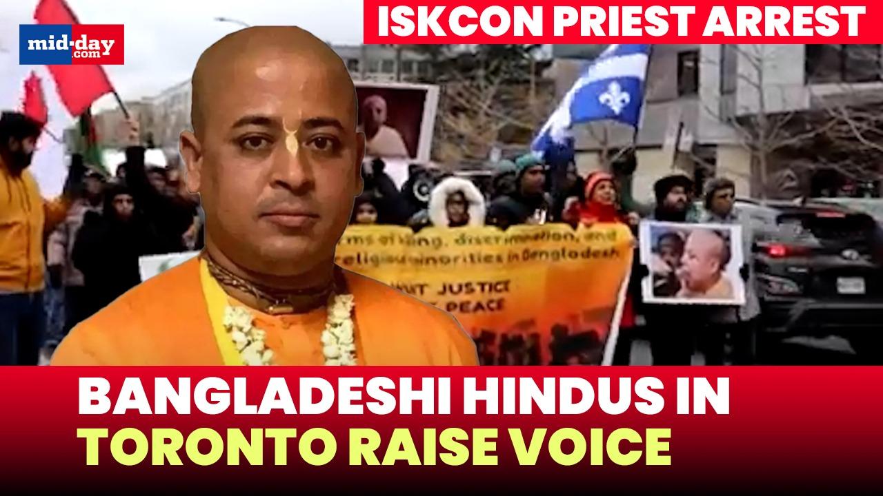 ISKCON Priest Arrest: Bangladeshi Hindus Protest in Canada - Watch video