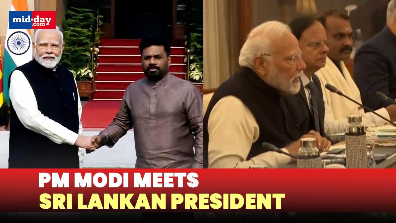 PM Modi meets Sri Lankan Prez Aruna Kumara Dissanayake - WATCH