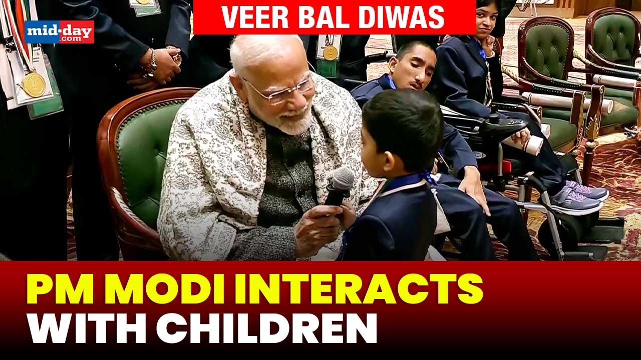 Veer Baal Diwas: PM Modi celebrates with the young talents - Watch video