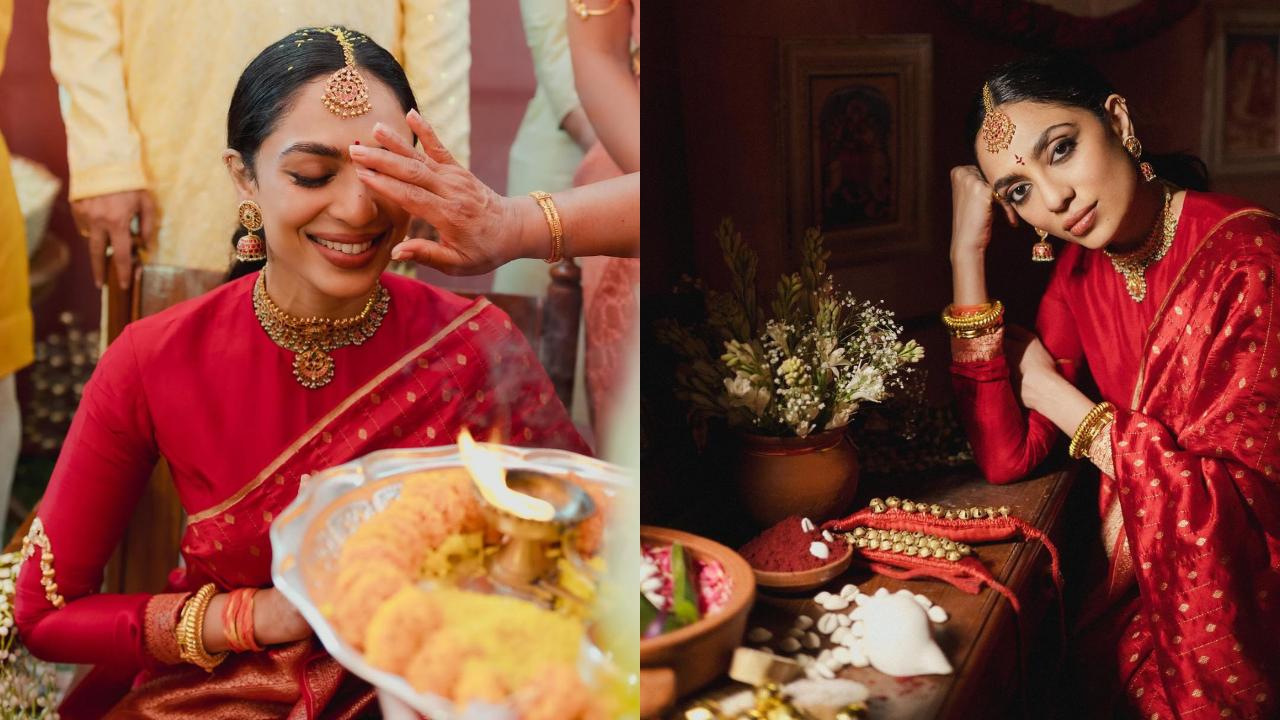 Sobhita Dhulipala shares pictures from pre-wedding ritual, Pelli Kuthru