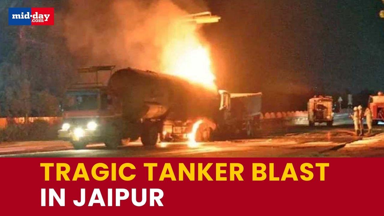 Jaipur Tanker Blast: Major Accident and fire incident kills atleast Four