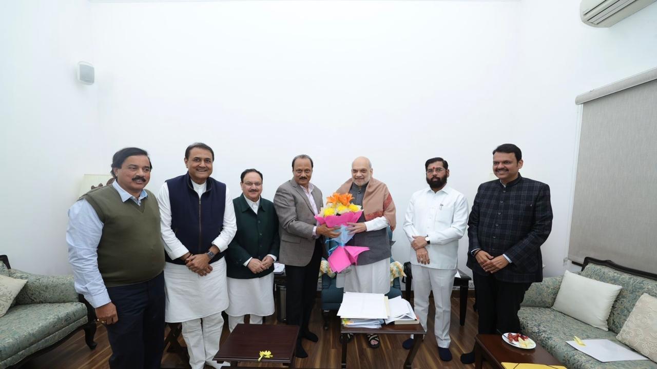 Mahayuti leaders in huddle with Amit Shah for Maharashtra power-sharing pact