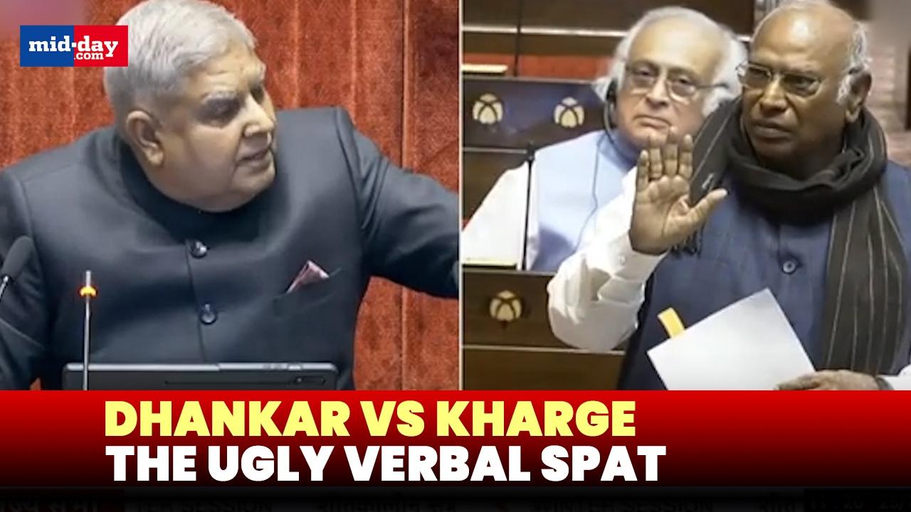 Watch: RS chairman Dhankar & LoP Kharge's verbal fight