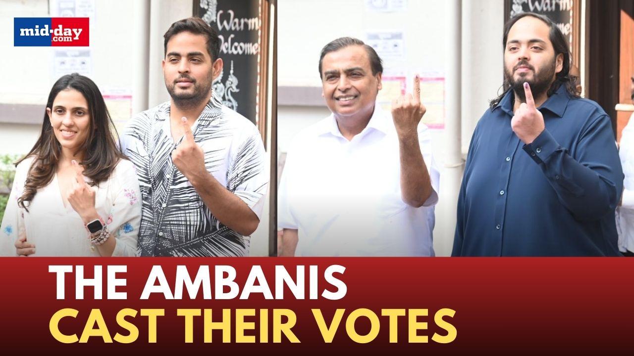 Maharashtra Election 2024: Mukesh Ambani with family spotted at polling booth