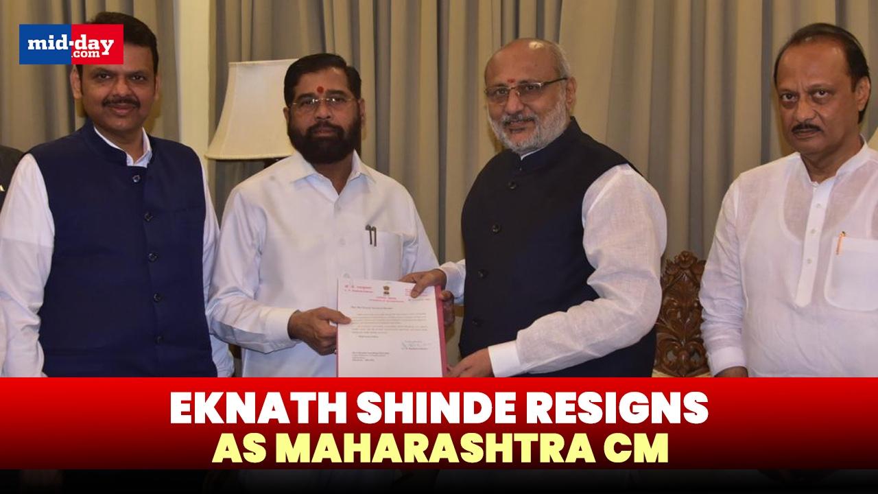 Eknath Shinde resigns as Maharashtra CM - Watch video