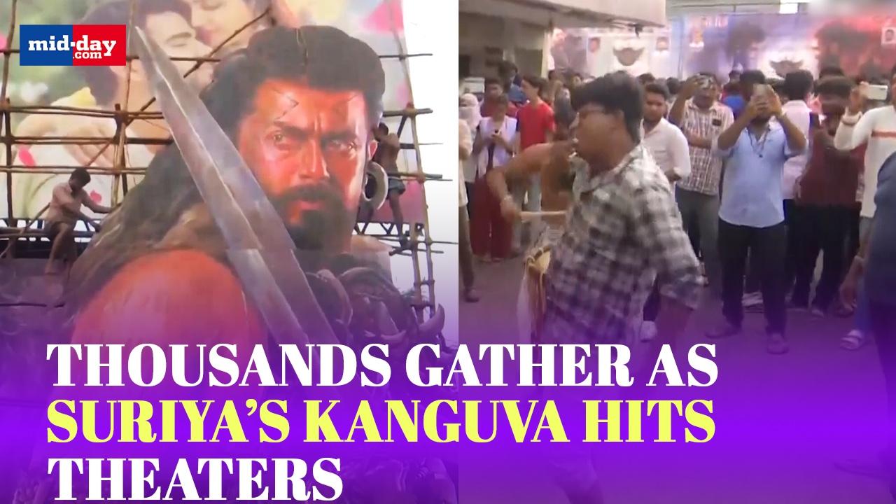 Theaters see a fan frenzy as Suriya’s much-anticipated 'Kanguva' debuts