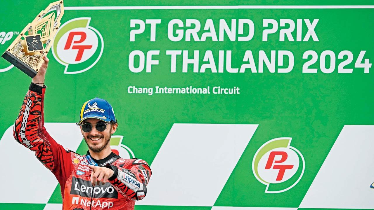 Bagnaia emerges victorious in Thailand