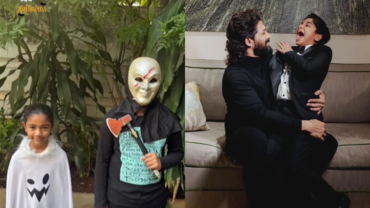 Allu Arjun's son Ayaan gives a Pushpa twist to his Halloween costume, check out