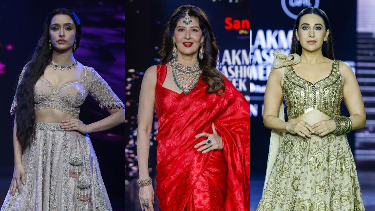 LFW Day 5: Shraddha Kapoor, Sangeeta Bijlani, Karisma Kapoor turn ethnic divas