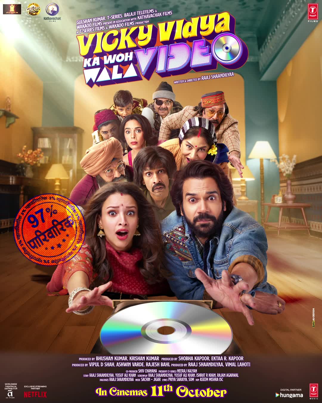 Vicky Vidya Ka Woh Wala Video – October 11, 2024 (Theatre)  This comedy follows a couple, played by Rajkummar Rao and Triptii Dimri, who embark on a chaotic journey to recover a lost private video.