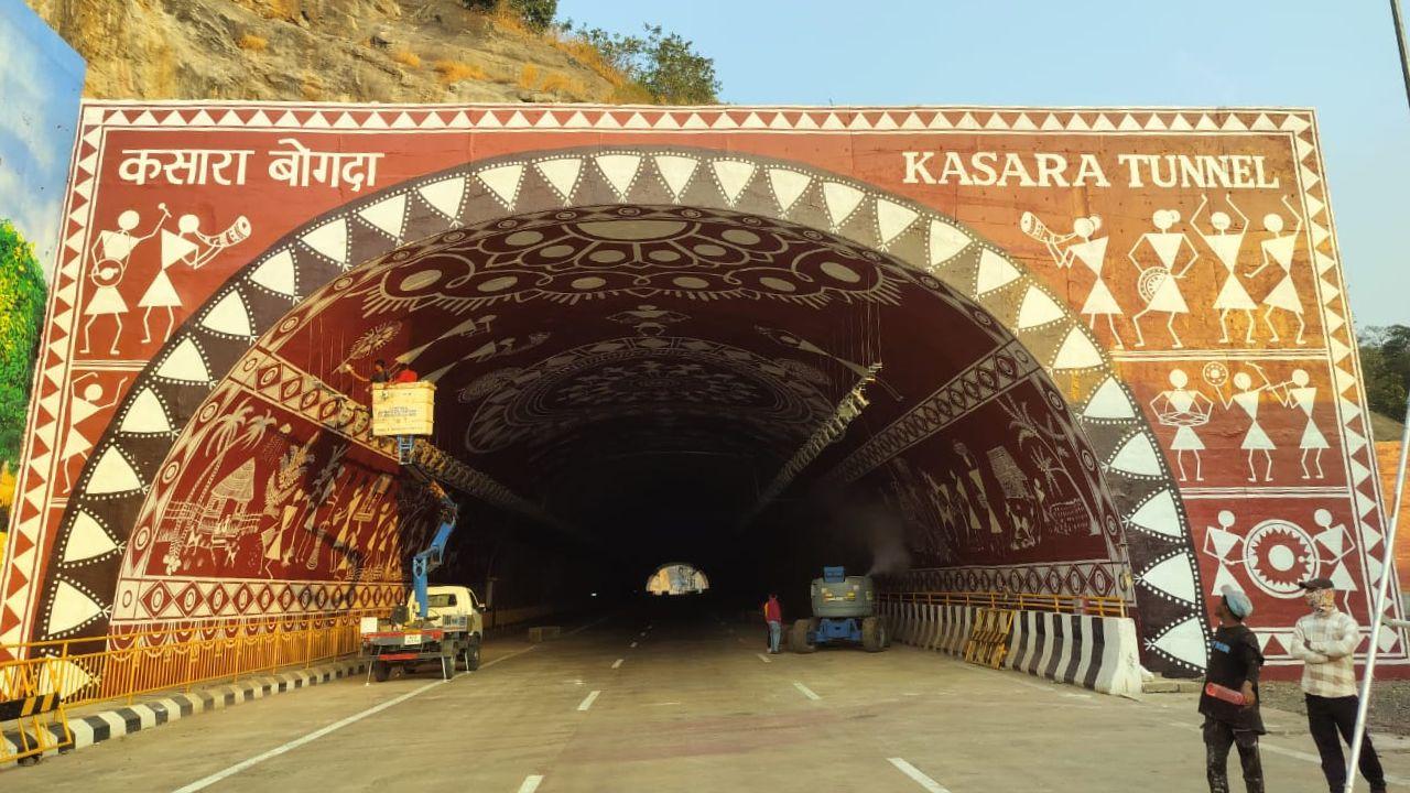 IN PHOTOS: Tunnels of Samruddhi Mahamarg features Warli tribal art