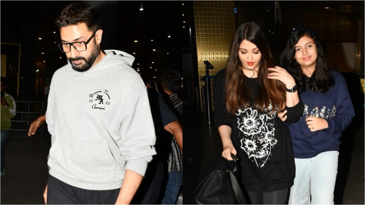 Abhishek, Aishwarya and Aaradhya Bachchan make rare appearance together